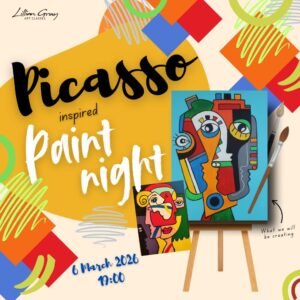 6 March 2026 Picasso inspired Paint Night 19:00