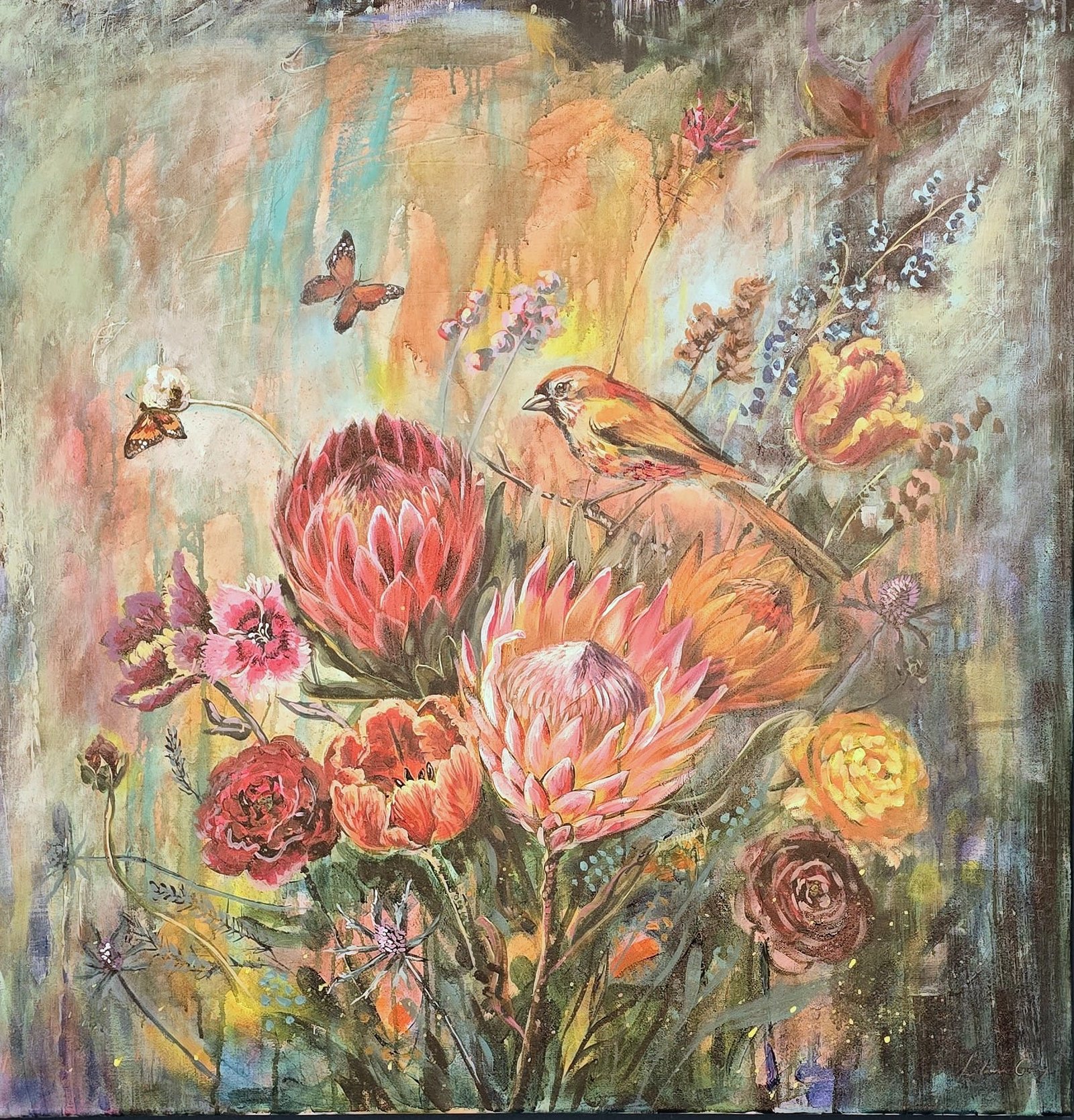 LillianGray_ProteaPastures_1x1m_ColourAcc