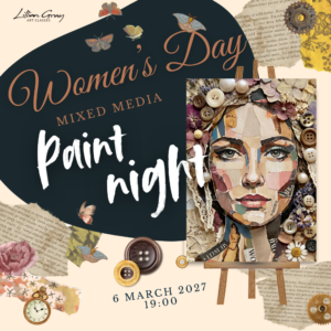 6 March 2027 Celebrating Women's Day Mixed Media Paint Night 19:00